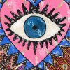 Watch Over Me Evil Eye Denim Tote - Image 2