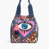 Watch Over Me Evil Eye Denim Tote - Image 3
