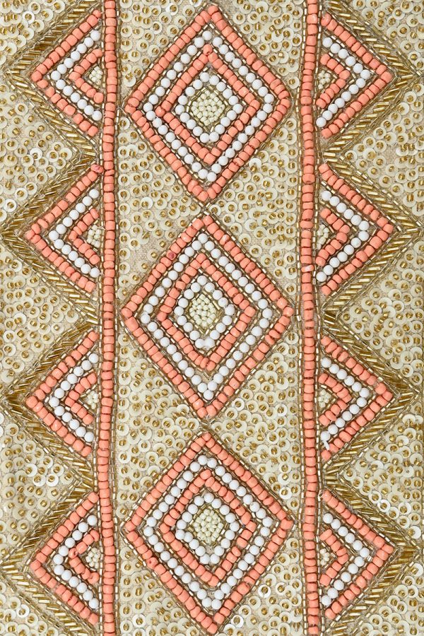 Rose Gold Tote-Hand Beaded Metallic Tote For Women - Image 2