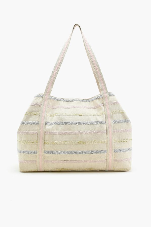 Rose Gold Tote-Hand Beaded Metallic Tote For Women - Image 4