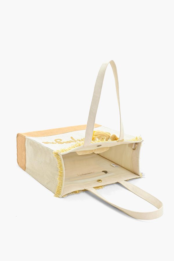 Champagne Forever Tote-Hand Beaded Jute Tote For Women - Image 6