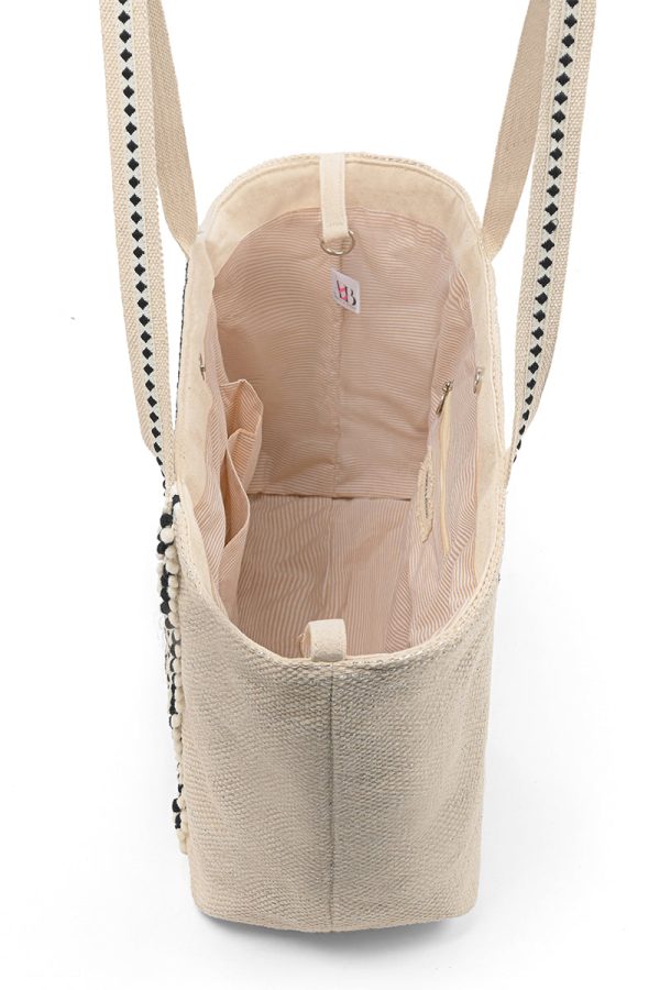 Golden Glam Hand Beaded Metallic Tote - Image 6