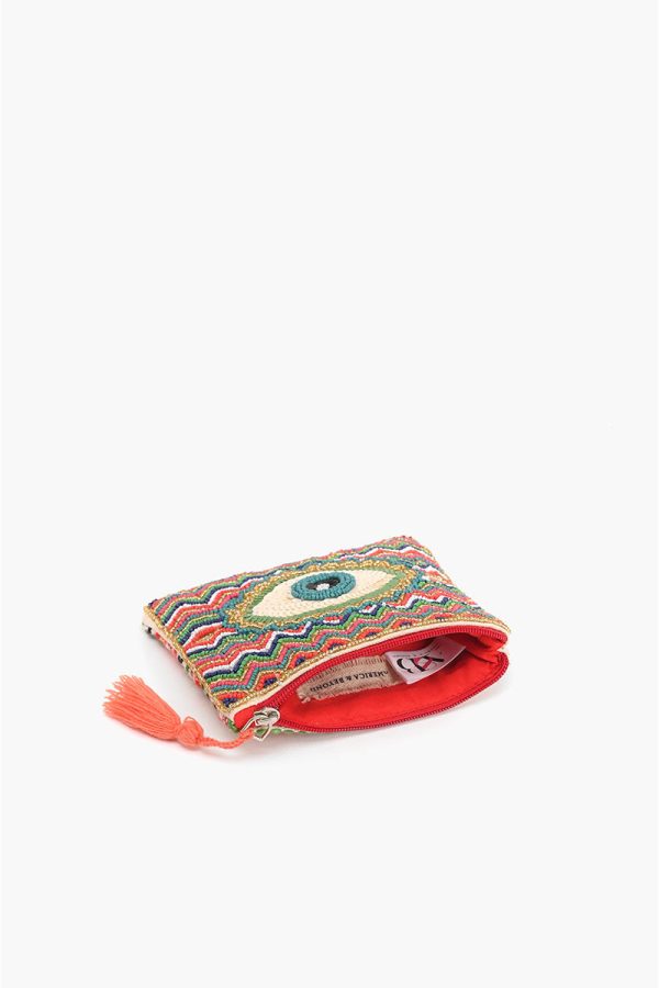 Pink Embellished Evil Eye Mini Pouches - Image 3