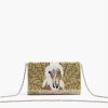 Angel Wing Horse Embellished Flap Clutch