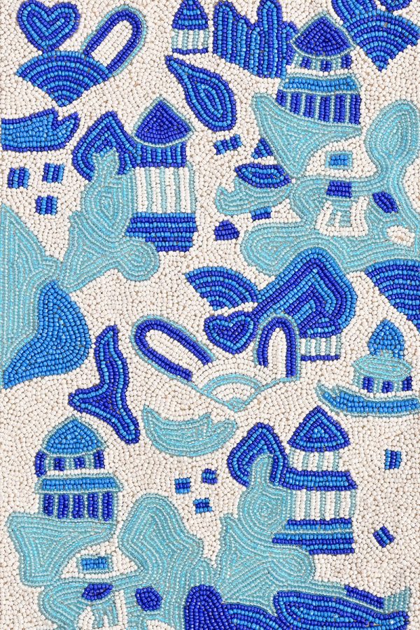 Silver Lake Blue Embellished Tote - Image 2