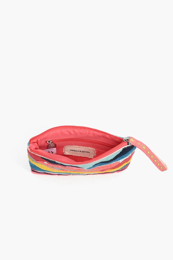 Chloe Embellished Top Zip Clutch - Image 3