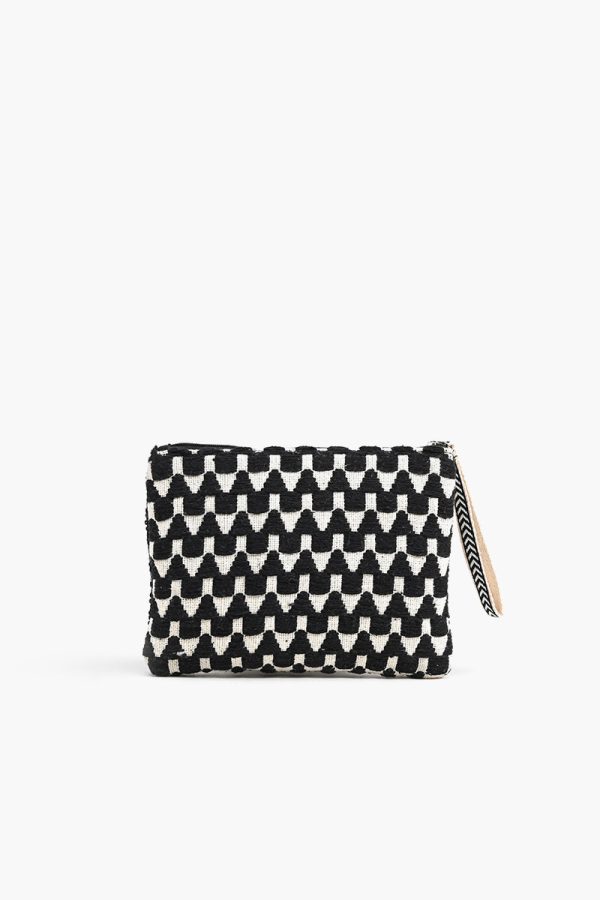 Midnight Butterfly Embellished Top Zip Clutch - Image 2