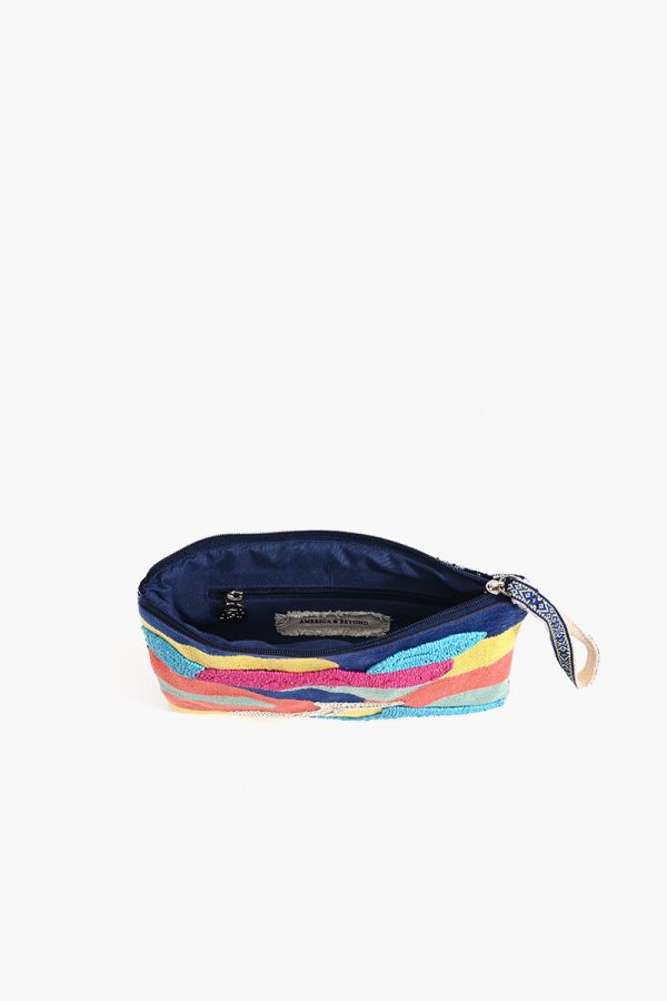 Cool Camo Embellished Top Zip Clutch - Image 3