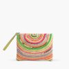 Bright is Best Embellished Top Zip Clutch