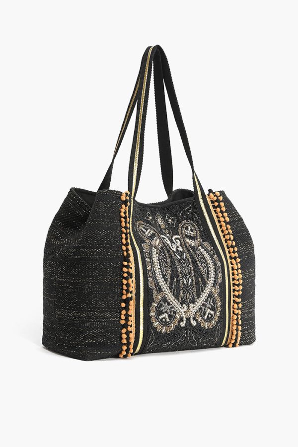 Old World Embellished Tote - Image 3