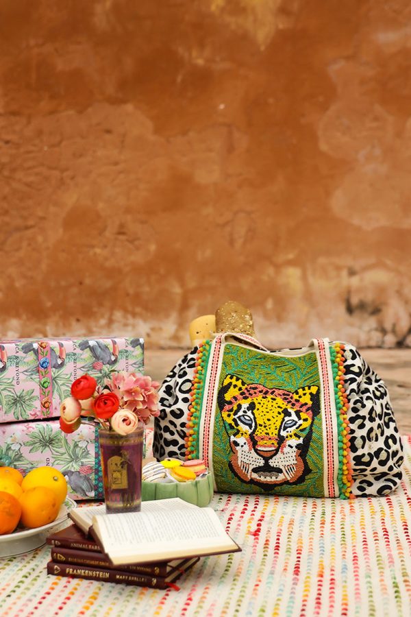 Forestry Leopard Embellished Tote - Image 5