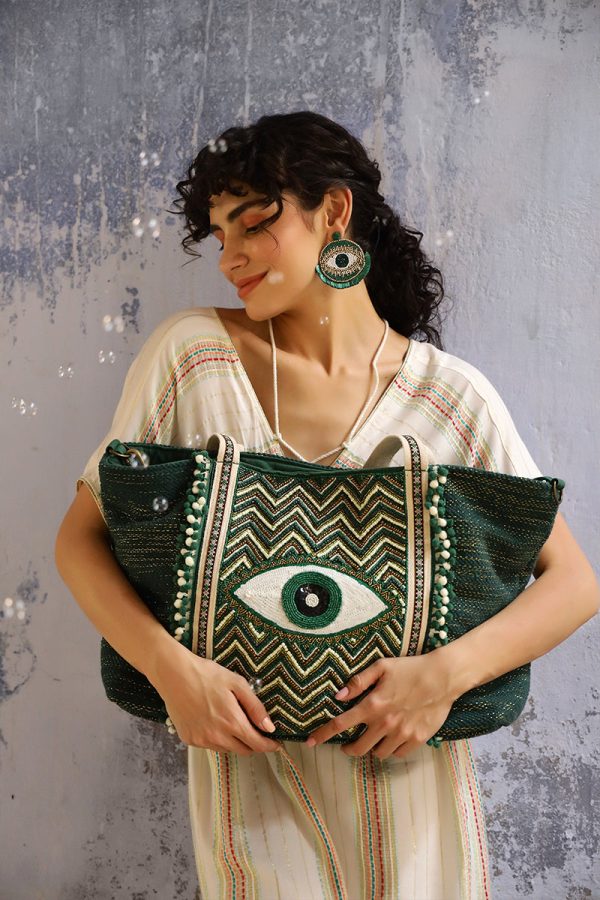 Evergreen Evil Eye Tote - Image 6