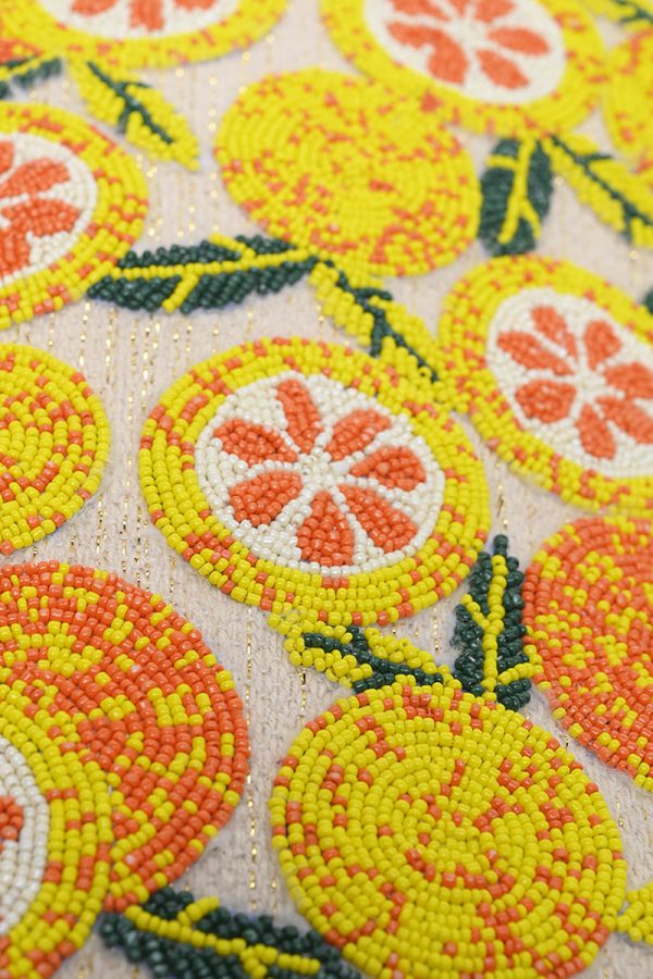 Orange Beaded Handbag - Image 2