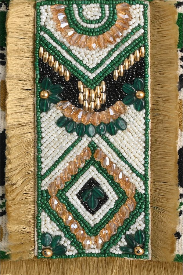 Southwest Jade Beaded Shoulder Bag - Image 2