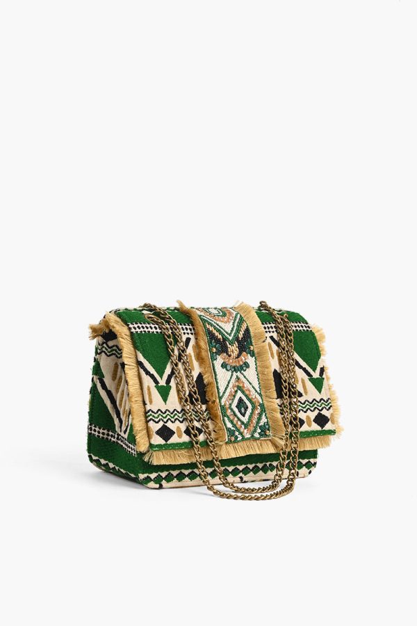 Southwest Jade Beaded Shoulder Bag - Image 3
