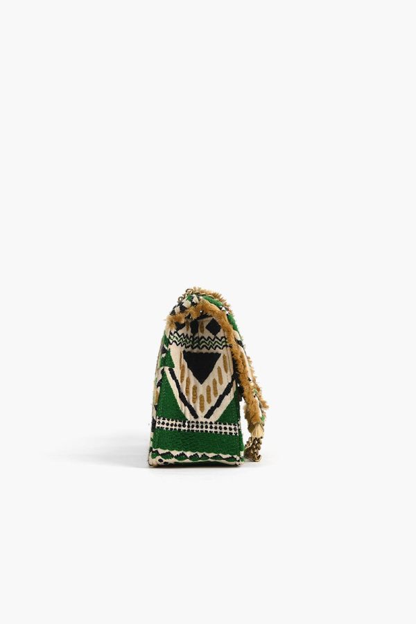 Southwest Jade Beaded Shoulder Bag - Image 4