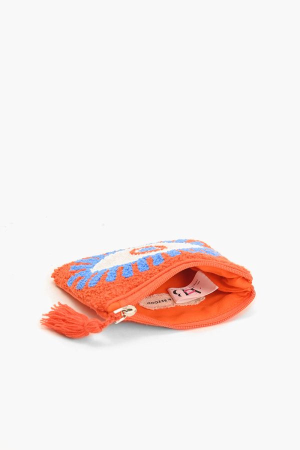 Blazing Orange evil eye coin pouch - Image 3