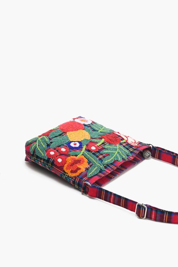 Plaid Pop Floral Shoulder Bag - Image 4