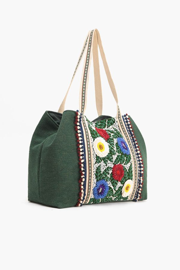 Evergreen Floral Tote - Image 5
