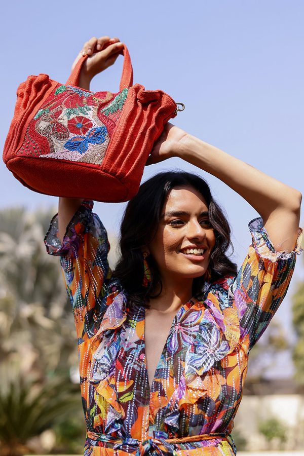 Vermilion Butterfly Bloom Tote - Image 6