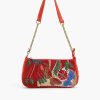 Vermilion Butterfly Bloom Shoulder Bag
