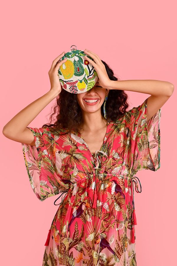 Tropical Mango Round Clutch - Image 6