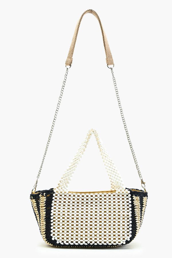 Coastal Gemstone Raffia Tote - Image 3