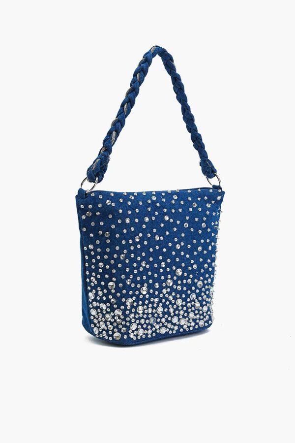 Denim Dazzle Beaded Bag - Image 2