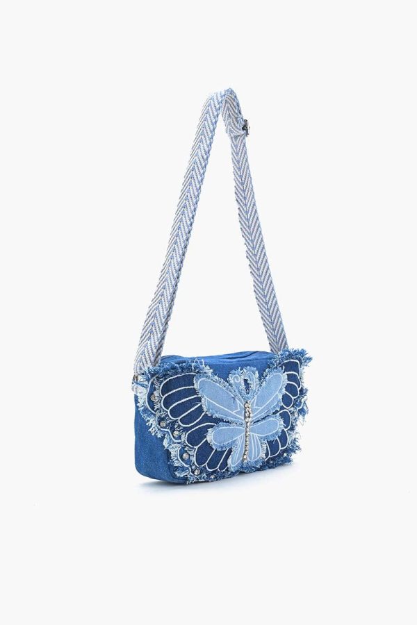 Flutter Sparkle Denim Bag - Image 3