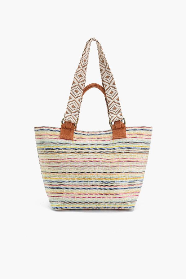 Handcrafted Earth-Tone Embellished Tote - Image 4