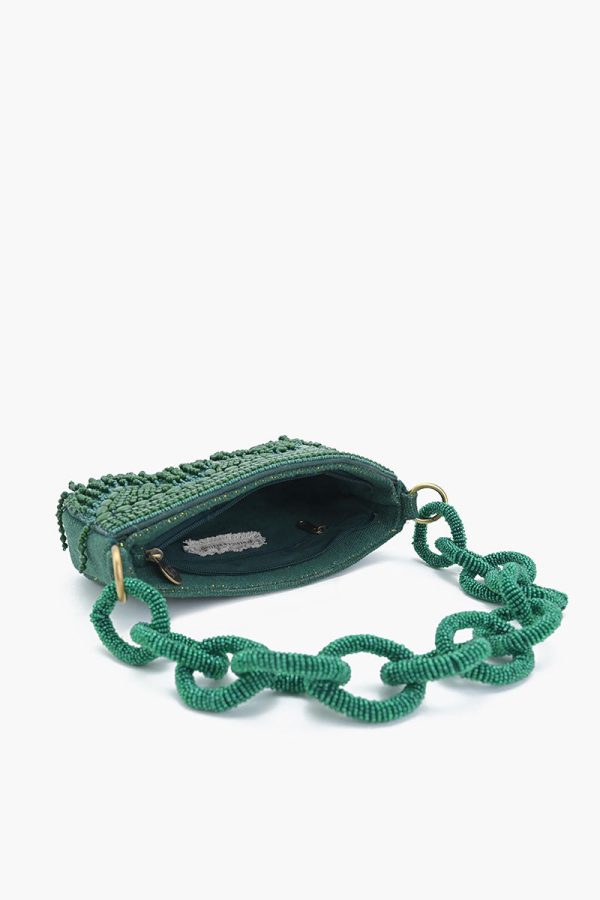 Emerald Eden Beaded Shoulder Bag - Image 5