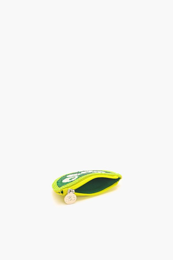 Citrus Splash Beaded Pouch - Lime - Image 3