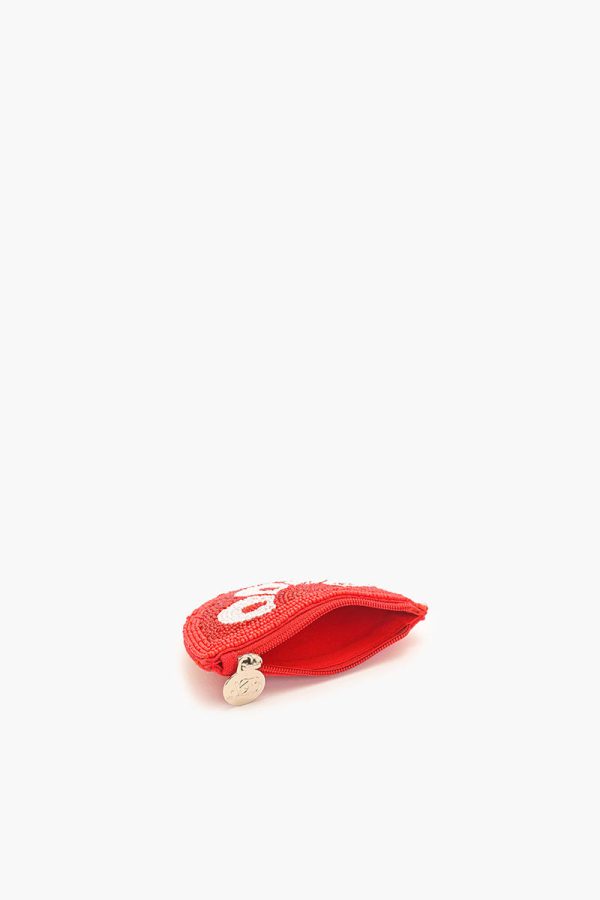 Citrus Splash Beaded Pouch - Red - Image 3