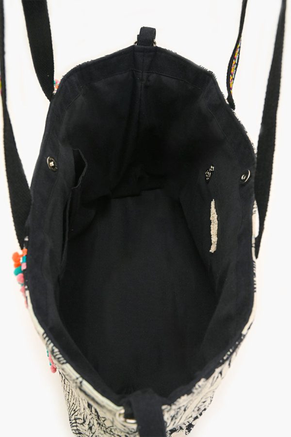 Tropical Leopard Embellished Tote - Image 6