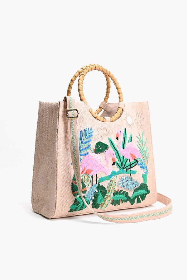 Tropical Pink Flamingo Tote - Image 3