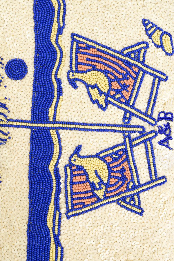 Slow Down Beaded Beach Bag - Image 2
