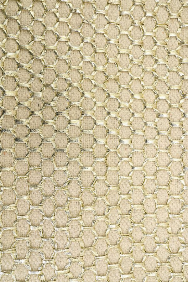 Honeycomb Natural Lurex Tote - Image 2