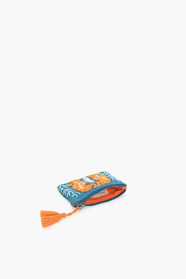 Sea Horse Teal Coin Pouch - Image 3