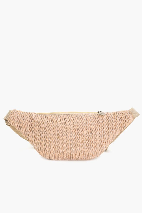 Floral Bliss Raffia Embellished Fanny Sling Bag - Image 2