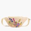 Starfish Embellished Rafiia Fanny Sling Bag