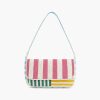 Candy Stripes Embelished Shoulder Bag