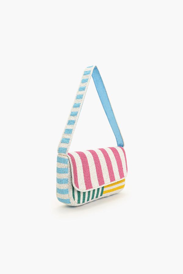 Candy Stripes Embelished Shoulder Bag - Image 3