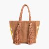 Daisy Citrus Straw Tote