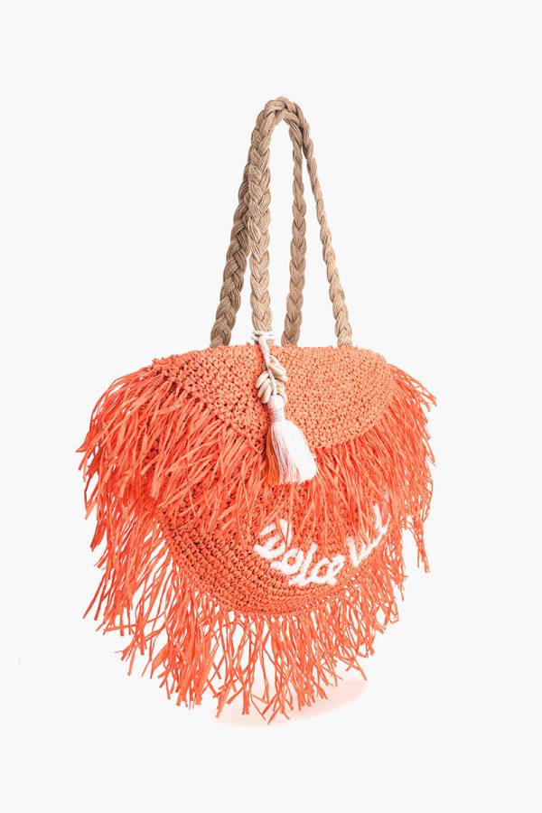 Dolac Vita Fringe Straw Tote - Image 3