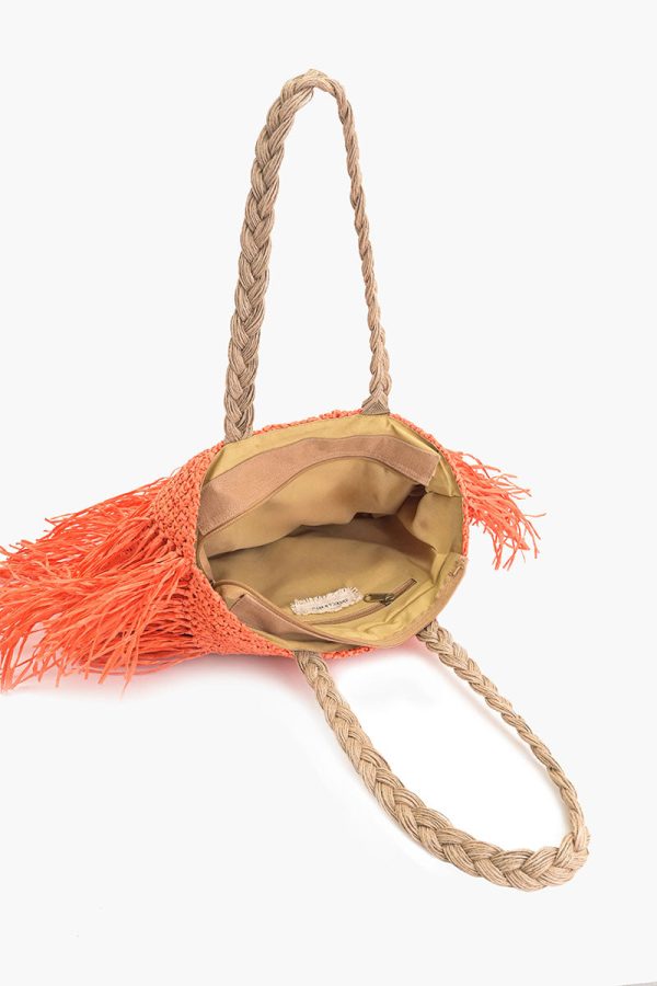 Dolac Vita Fringe Straw Tote - Image 4
