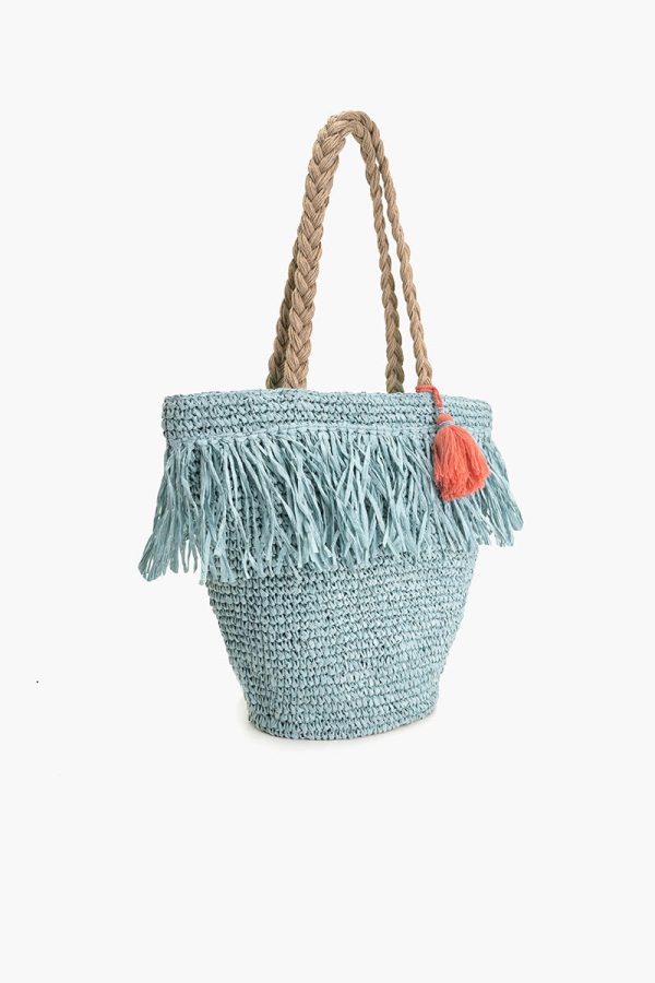 Tide & Tassel Straw Tote - Image 3