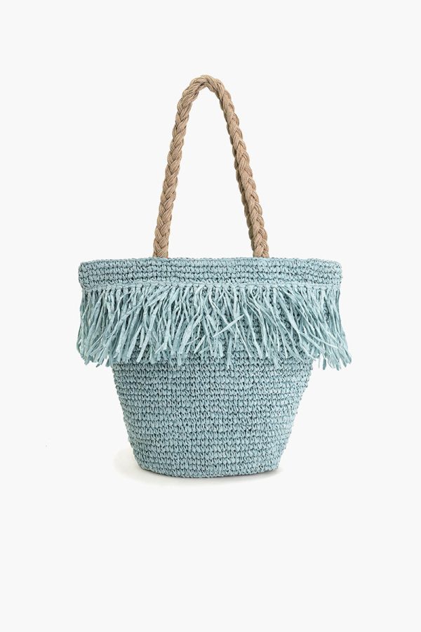 Tide & Tassel Straw Tote - Image 4