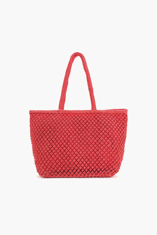 Ciao Bella Beaded Macrame Jute Tote - Image 4