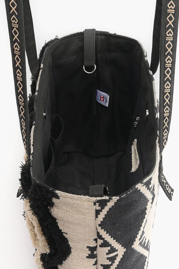 Whisper White Fringe Embroidered Weekender Bag - Image 5