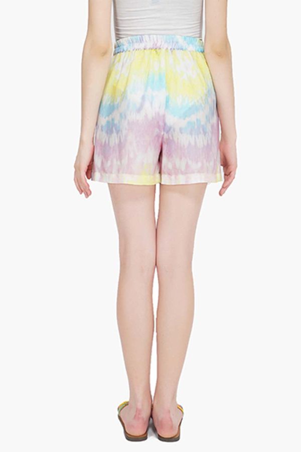 Rainbow Tie Dye Flowy Shorts - Image 4
